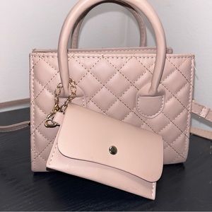 Double Handle Square Bag With Coin Purse